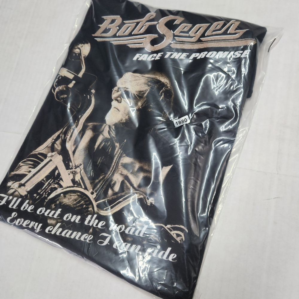 Bob Seger Face The Promise Concert Tour T-SHIRT Sz L Motorcycle Biker Riding - Picture 9 of 9